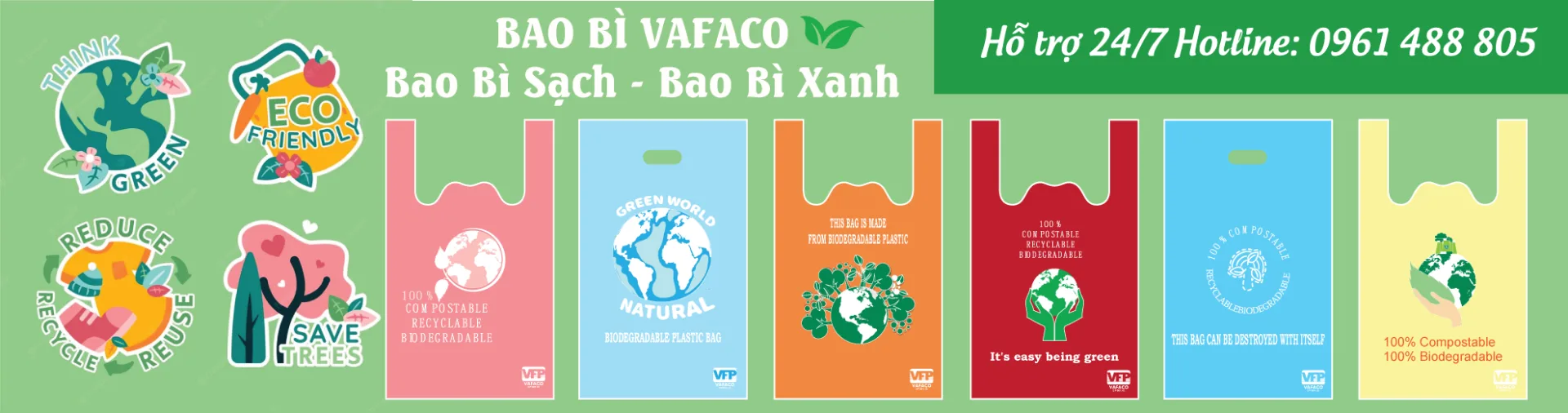 Túi ni lông thân thiện với môi trường Vafaco