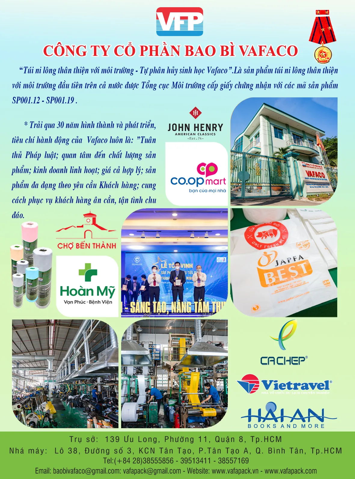 Túi ni lông thân thiện với môi trường Vafaco