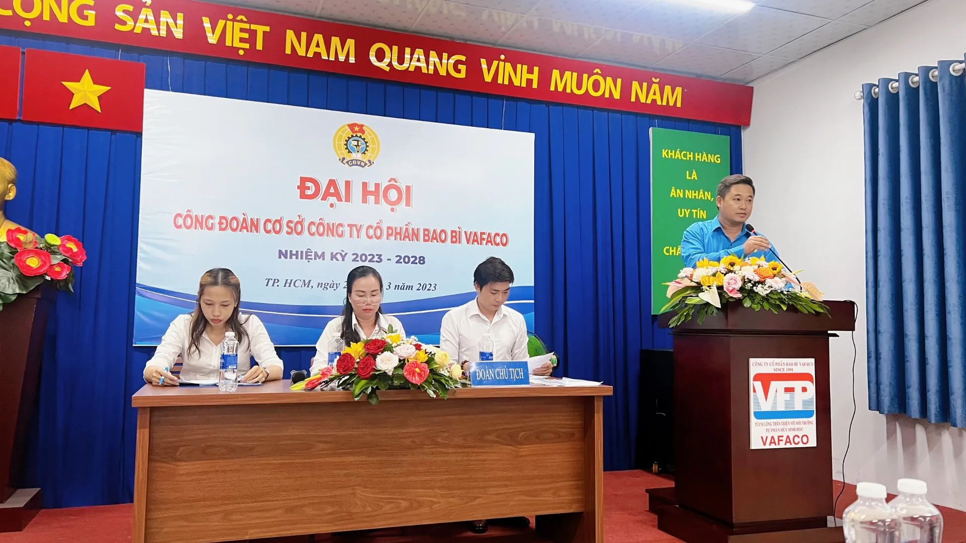 ĐẠI HỘI CÔNG ĐOÀN CÔNG TY CỔ PHẦN BAO BÌ VAFACO NHIỆM KỲ 2023-2028