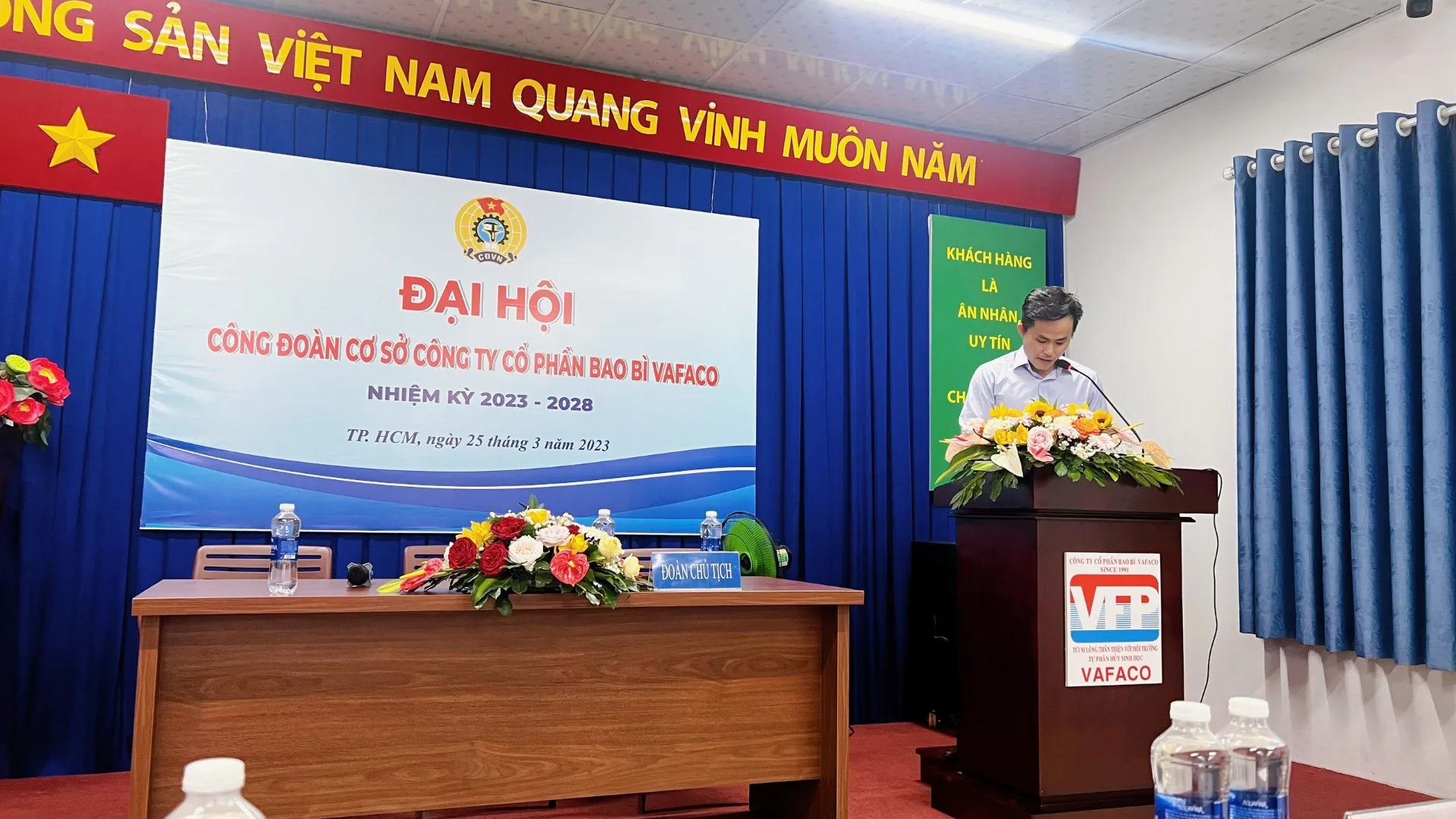 ĐẠI HỘI CÔNG ĐOÀN CÔNG TY CỔ PHẦN BAO BÌ VAFACO NHIỆM KỲ 2023-2028