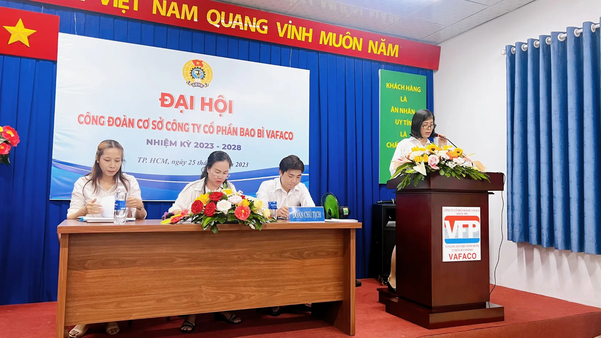 ĐẠI HỘI CÔNG ĐOÀN CÔNG TY CỔ PHẦN BAO BÌ VAFACO NHIỆM KỲ 2023-2028