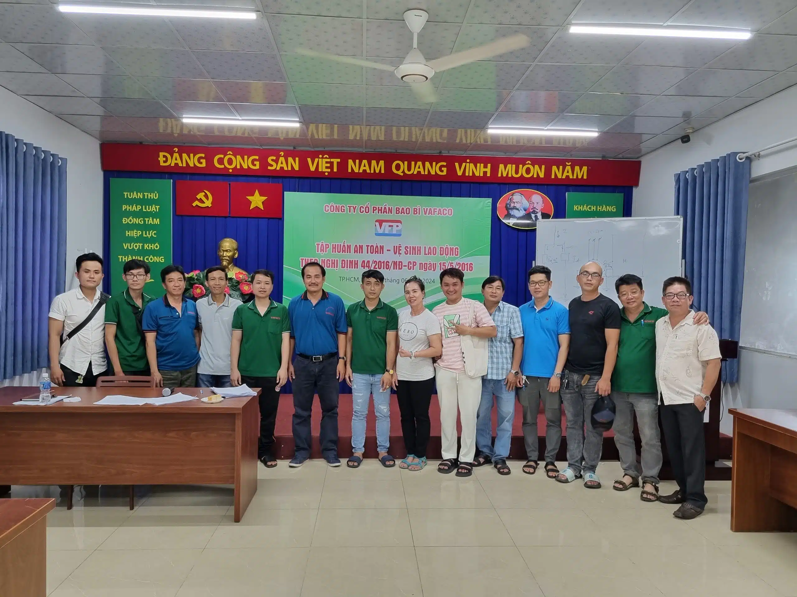 Huấn Luyện An Toàn Vệ Sinh Lao Động cho tập thể CB – CNV Công ty cổ phần Bao bì Vafaco năm 2024