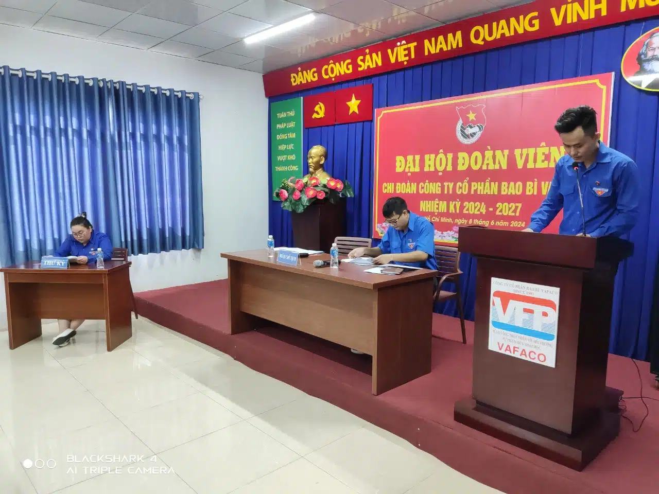 ĐẠI HỘI CHI ĐOÀN CÔNG TY CỔ PHẦN BAO BÌ VAFACO NHIỆM KỲ 2024-2027