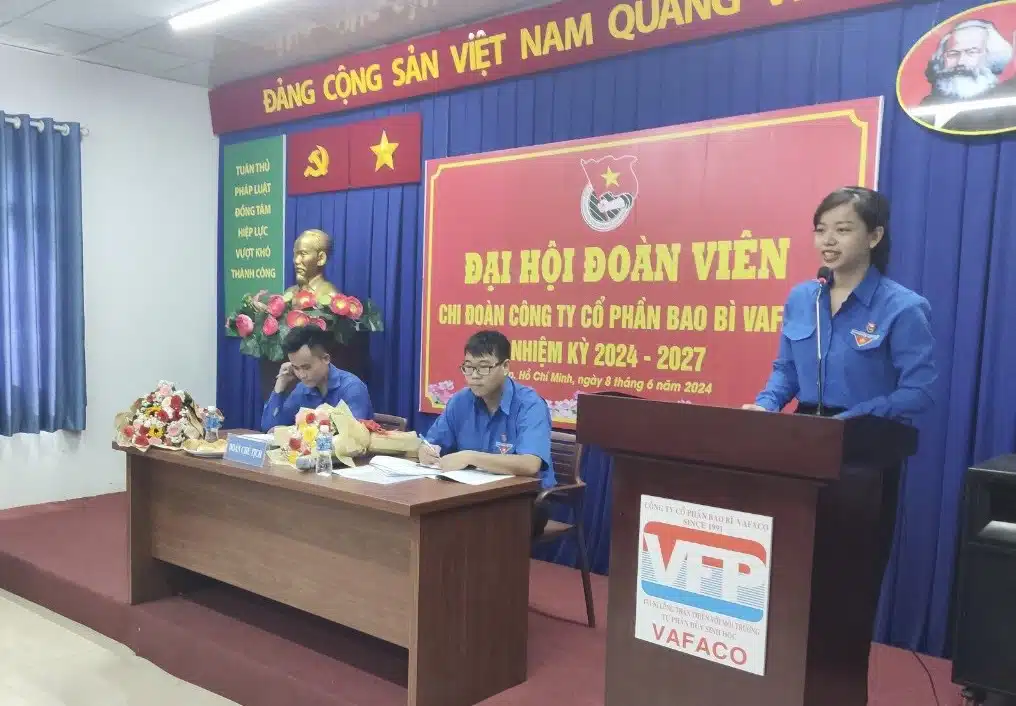 ĐẠI HỘI CHI ĐOÀN CÔNG TY CỔ PHẦN BAO BÌ VAFACO NHIỆM KỲ 2024-2027