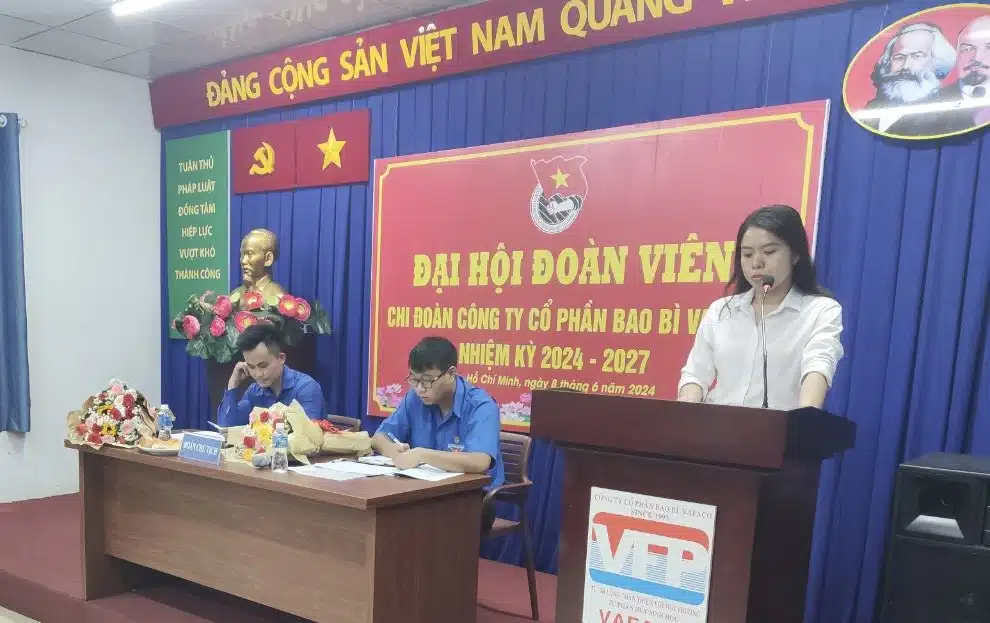 ĐẠI HỘI CHI ĐOÀN CÔNG TY CỔ PHẦN BAO BÌ VAFACO NHIỆM KỲ 2024-2027